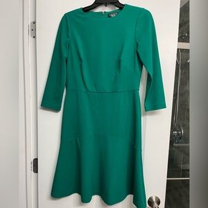 Lauren Ralph Lauren Vibrant Green Long Sleeve Dress